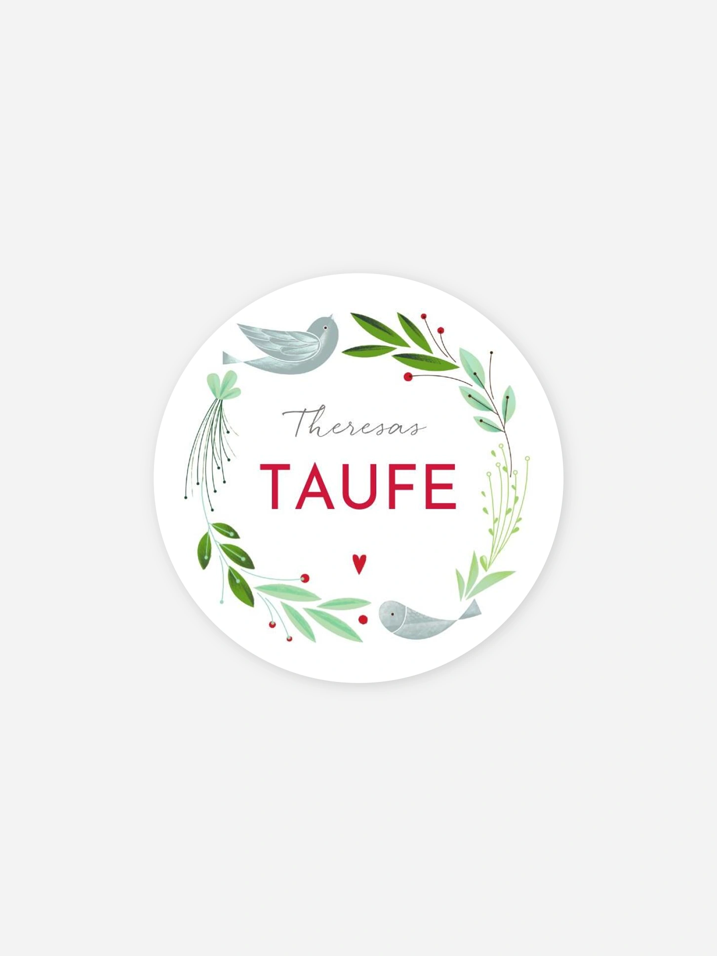 Aufkleber Kommunion Konfirmation Vogelnest