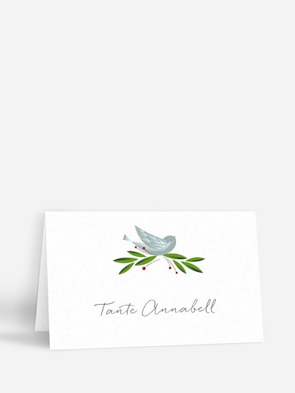 Tischkarte Kommunion Vogelnest