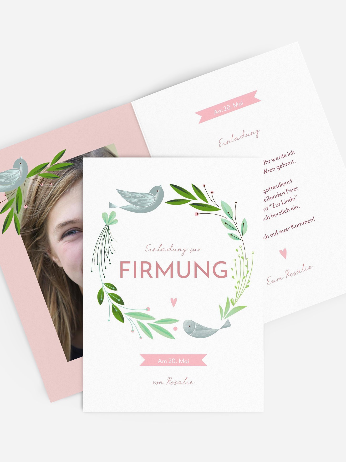 Einladung Firmung Vogelnest