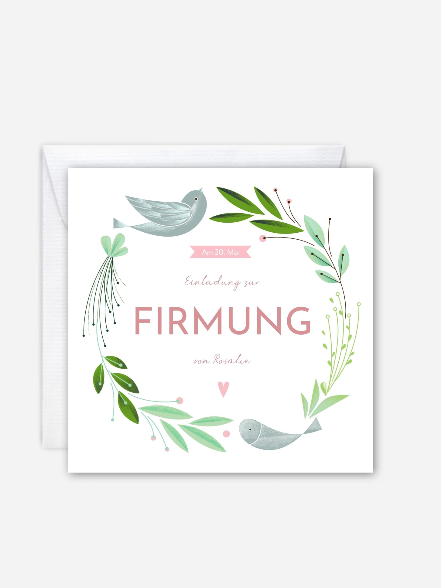 Einladung Firmung Vogelnest