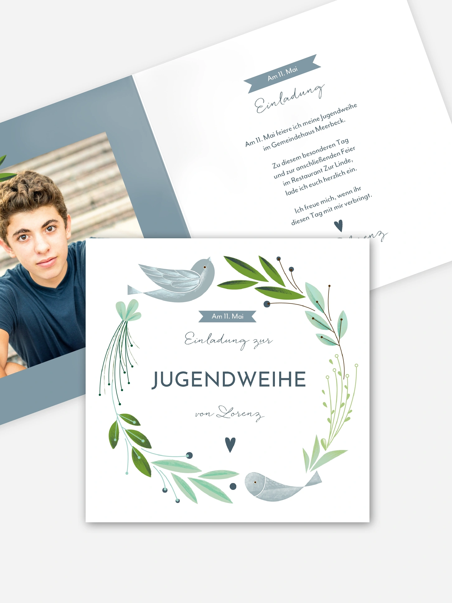 Einladung Jugendweihe Vogelnest