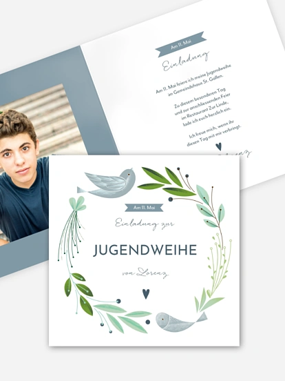Einladung Jugendweihe Vogelnest