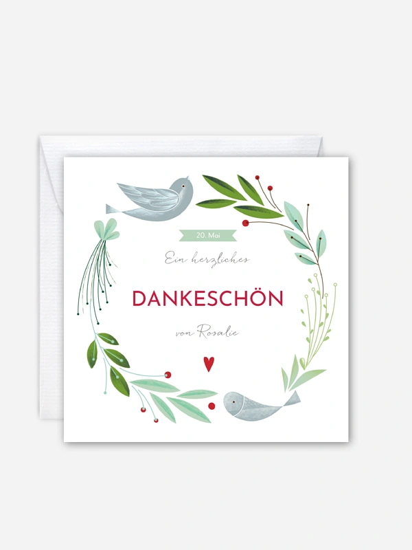 Danksagung Konfirmation Vogelnest