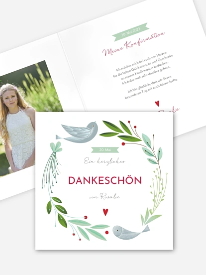 Danksagung Konfirmation Vogelnest