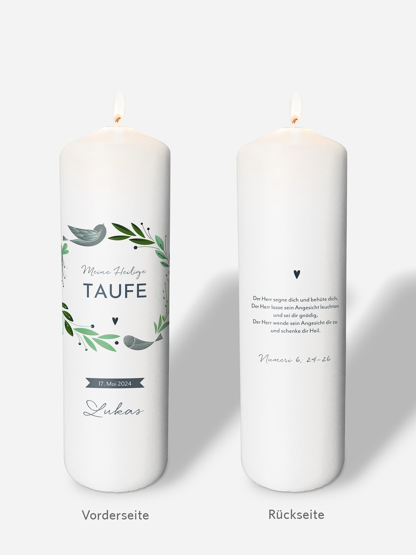 Taufkerze Vogelnest