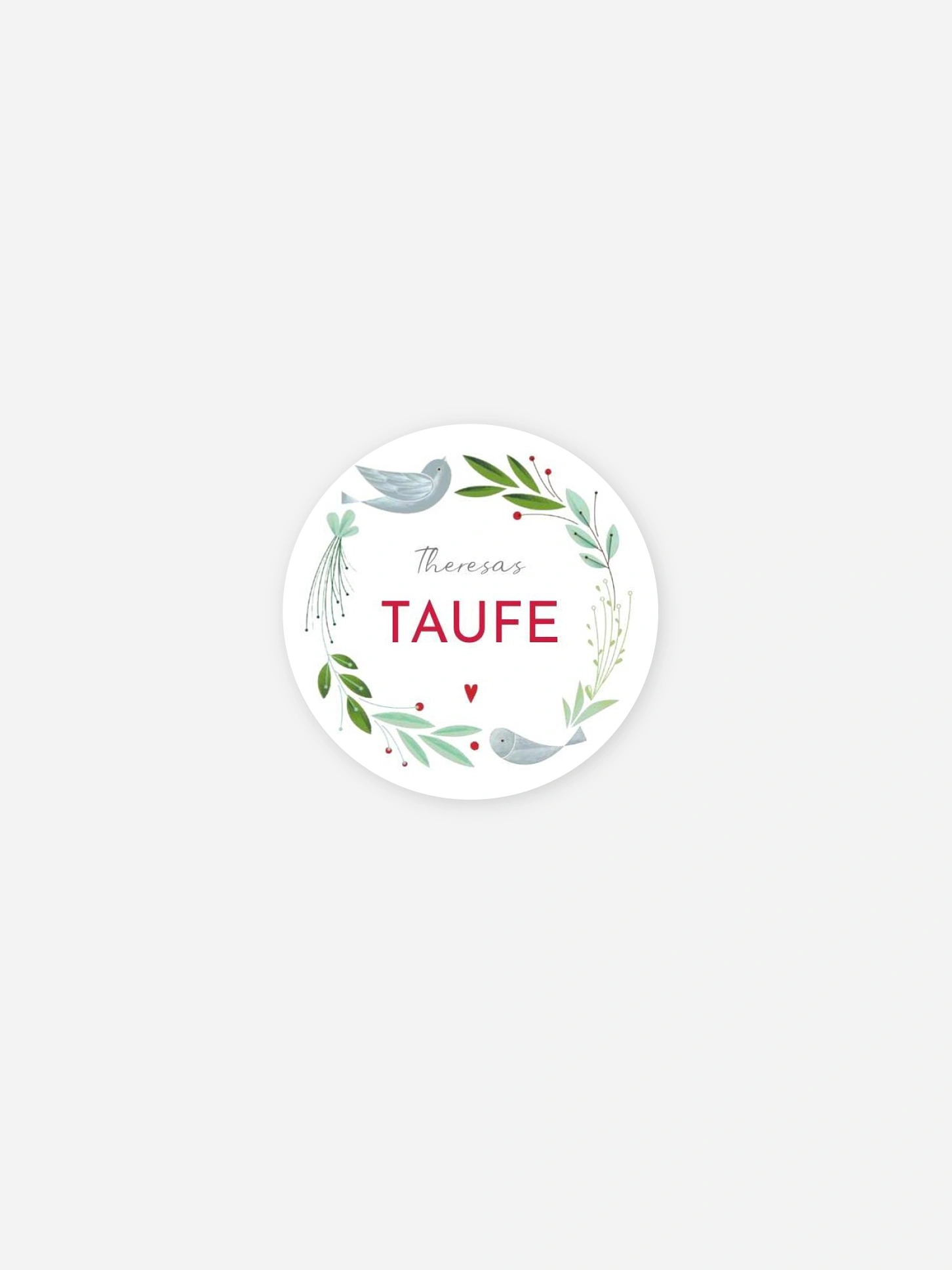 Aufkleber Taufe Vogelnest