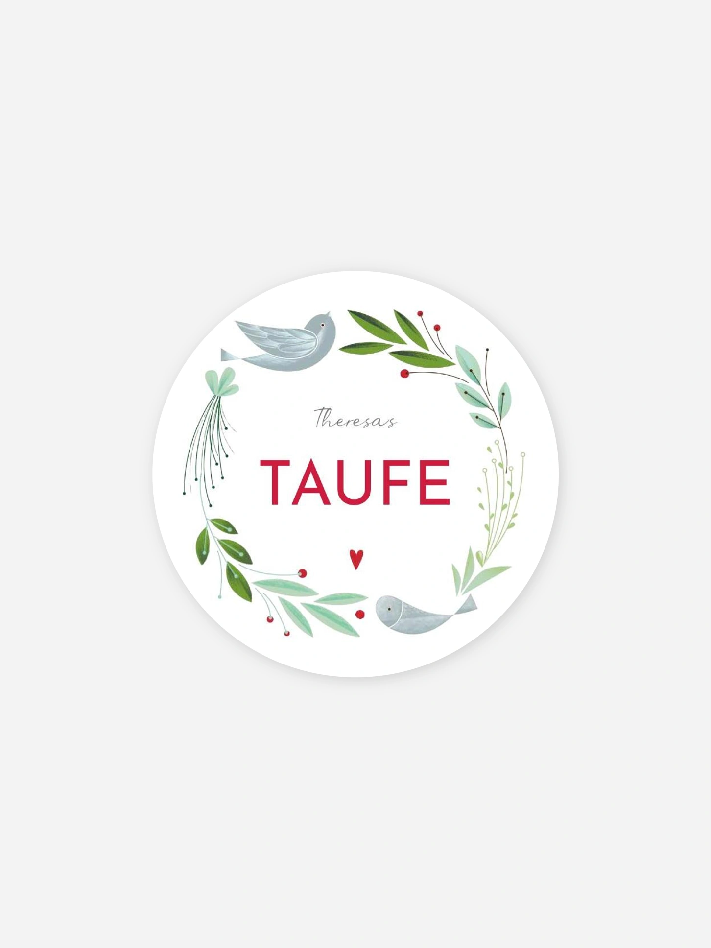 Aufkleber Taufe Vogelnest