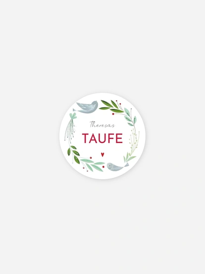 Aufkleber Taufe Vogelnest