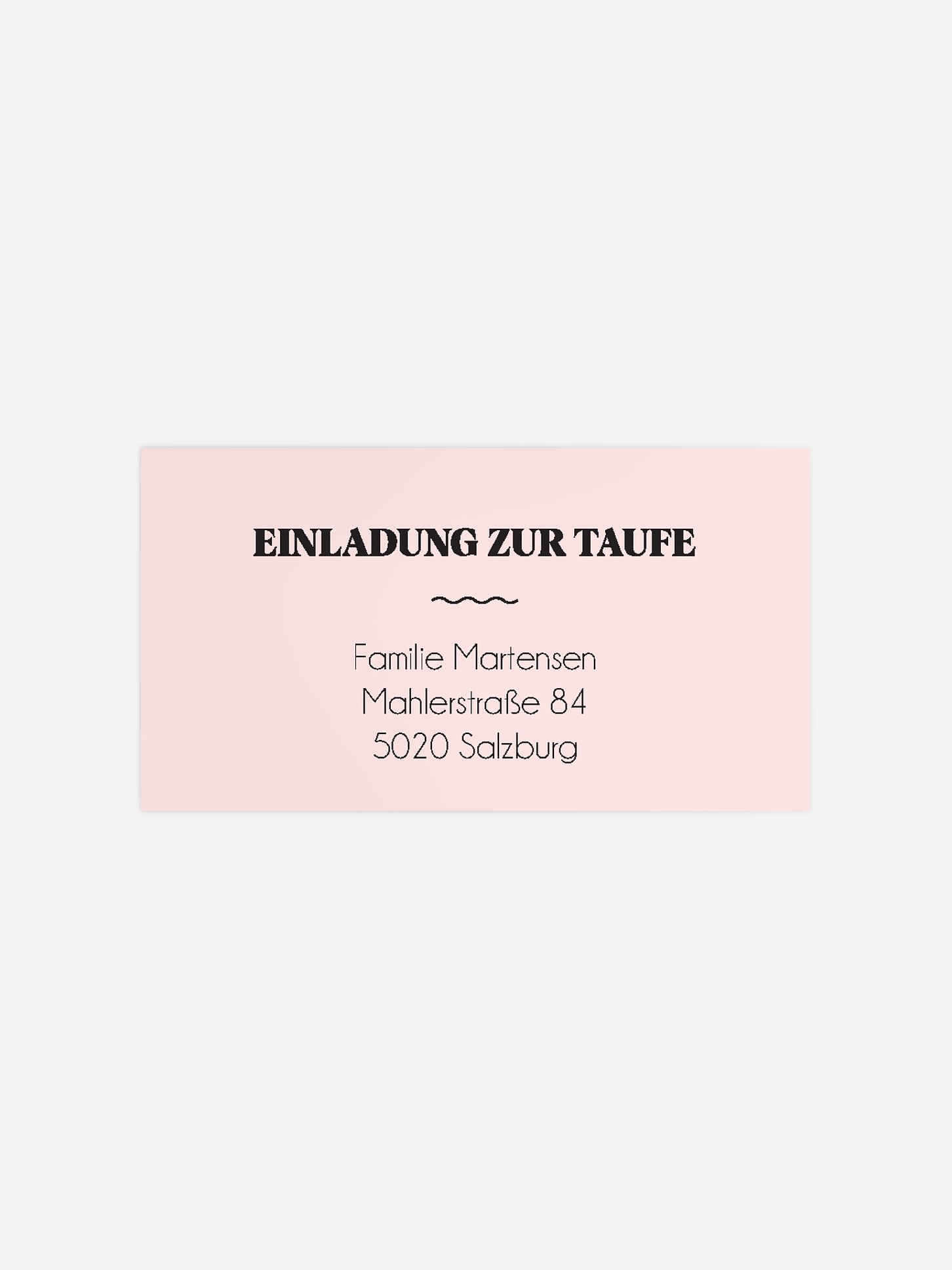 Empfängeraufkleber Taufe Stoffband