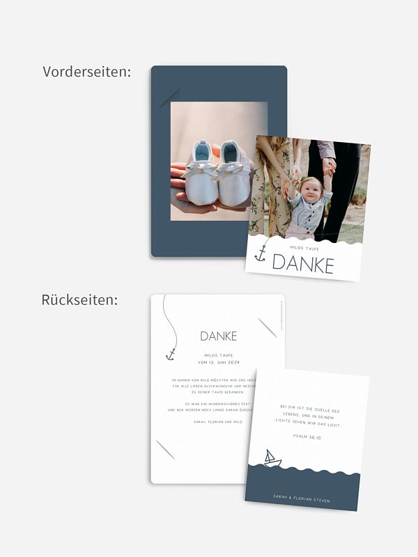 Dankeskarte Taufe Hoffnung