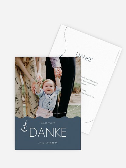 Dankeskarte Taufe Hoffnung