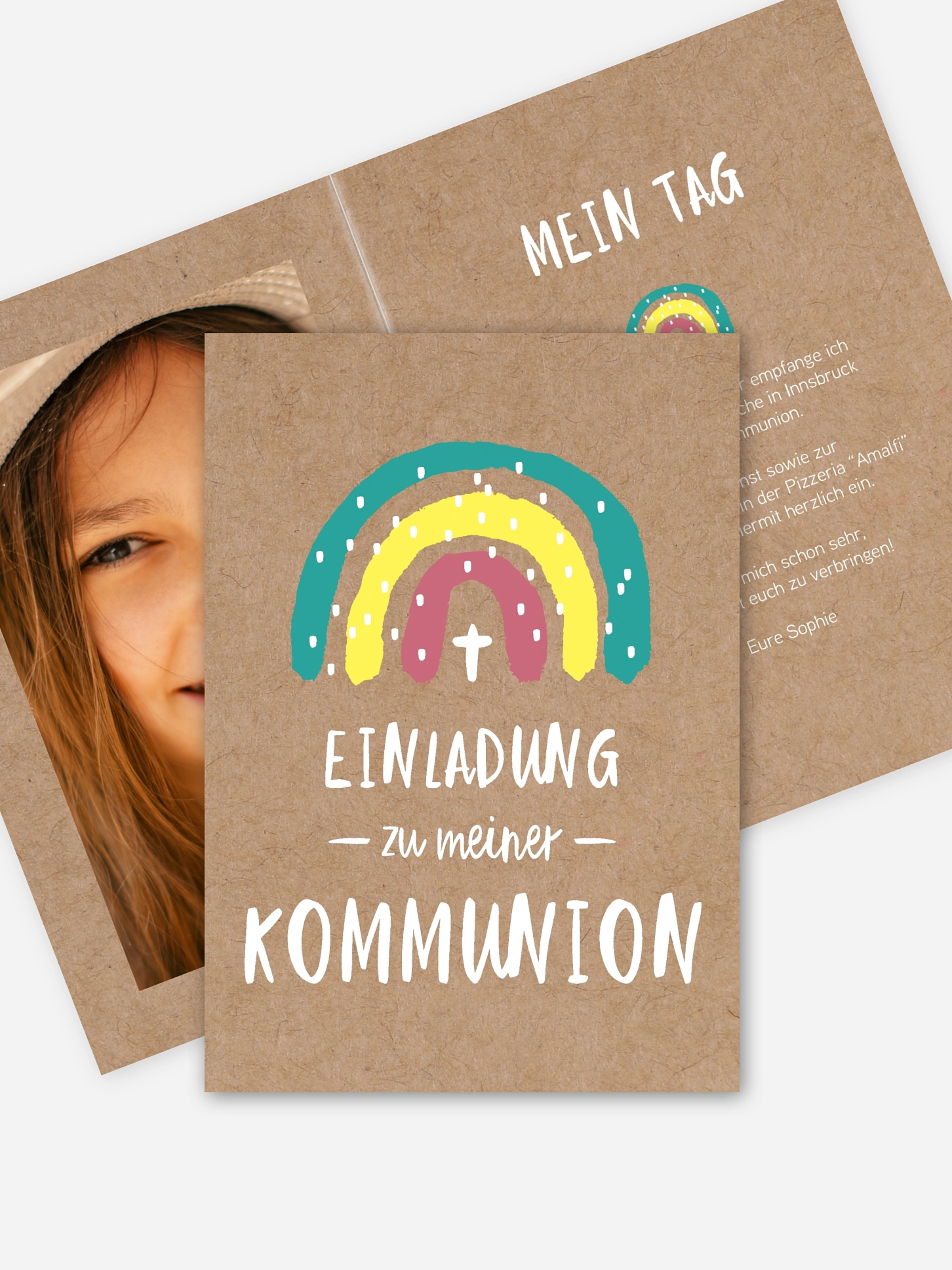 Kommunionseinladung Goldregen