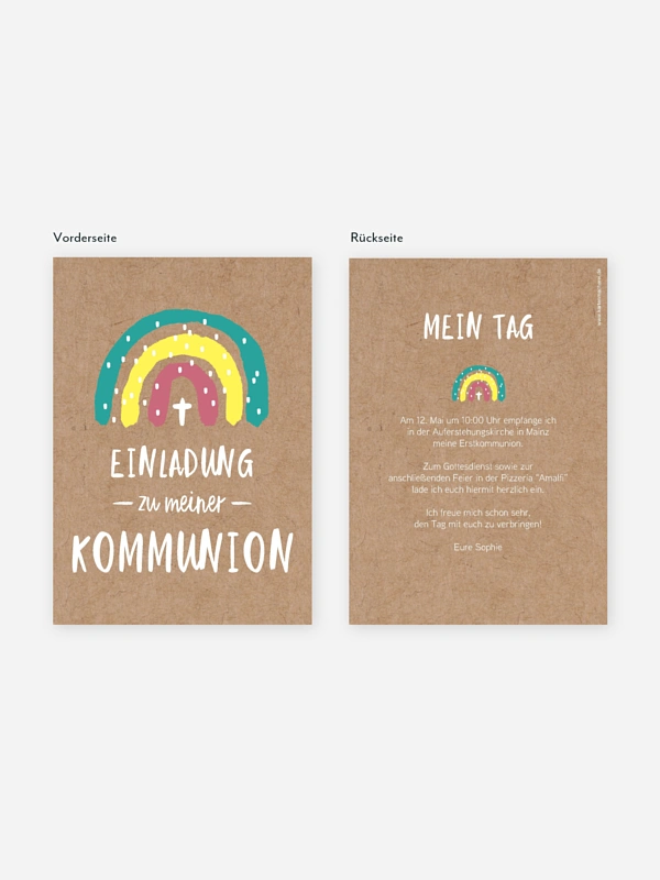 Kommunionseinladung Goldregen