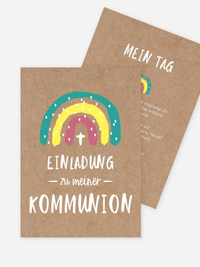 Kommunionseinladung Goldregen