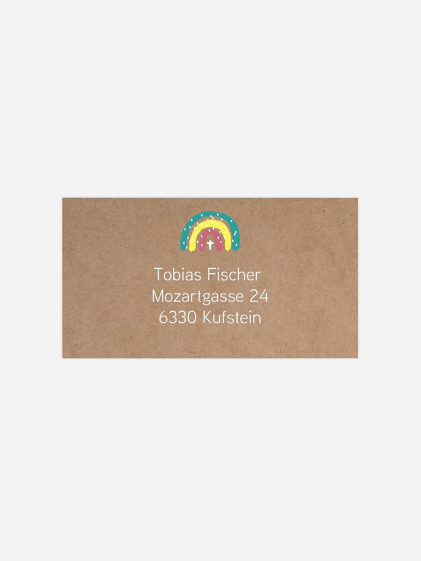 Empfängeraufkleber Konfirmation und Kommunion Goldregen