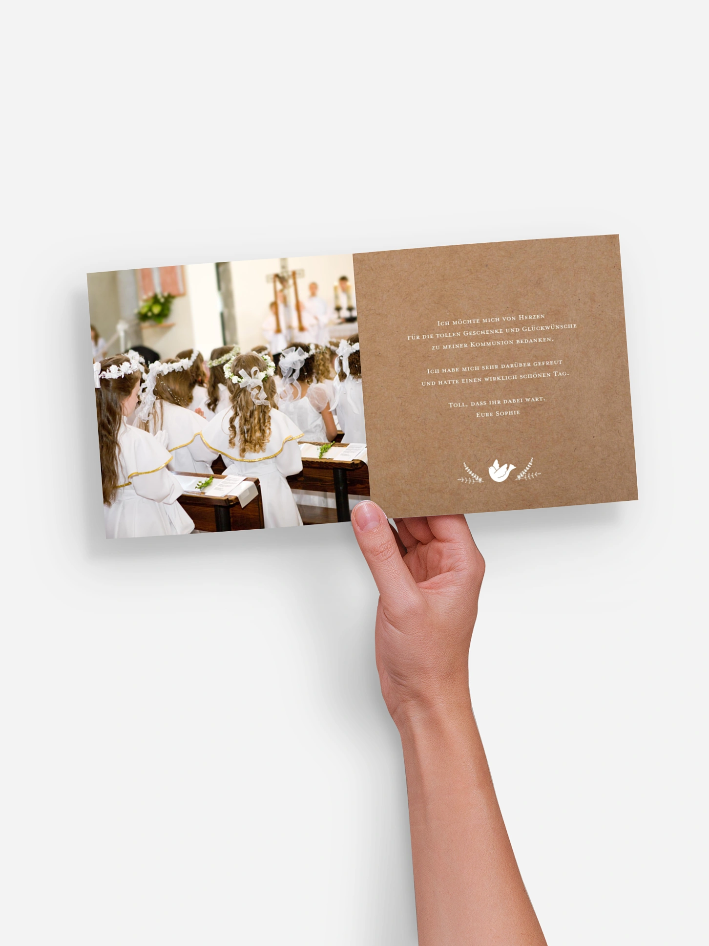 Danksagung Kommunion Sweet Dove