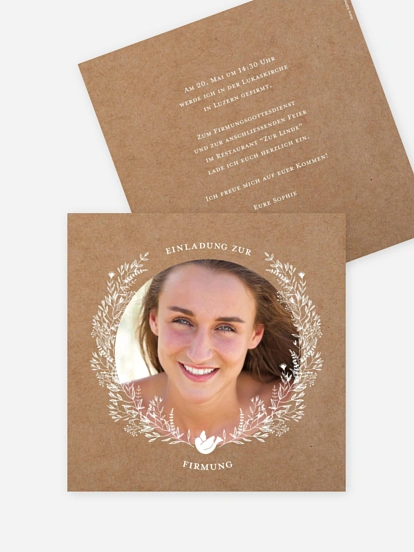 Einladung Firmung Sweet Dove