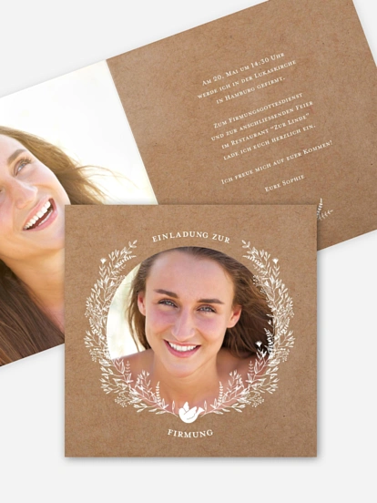 Einladung Firmung Sweet Dove