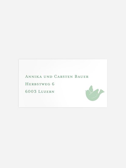 Empfängeraufkleber Konfirmation und Kommunion Sweet Dove