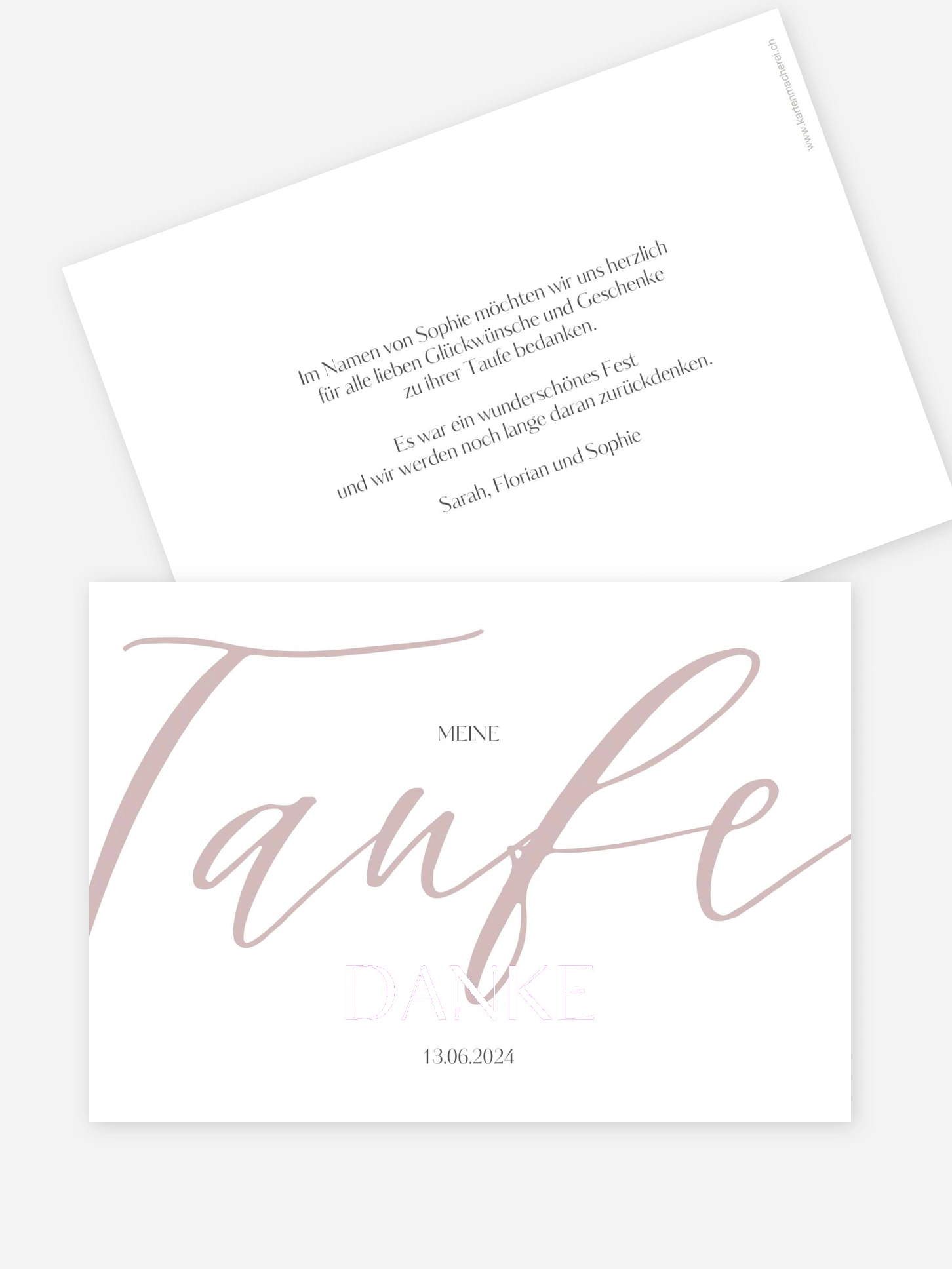 Dankeskarte Taufe Greatest Gift