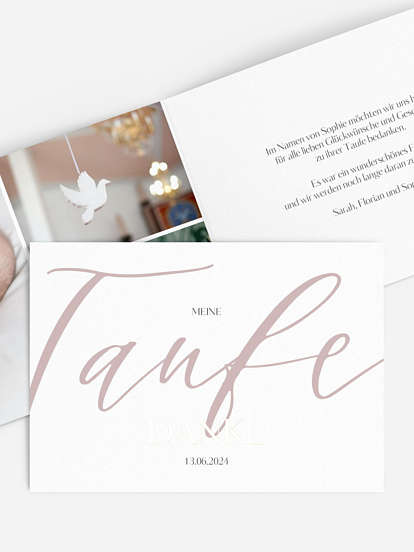 Dankeskarte Taufe Greatest Gift