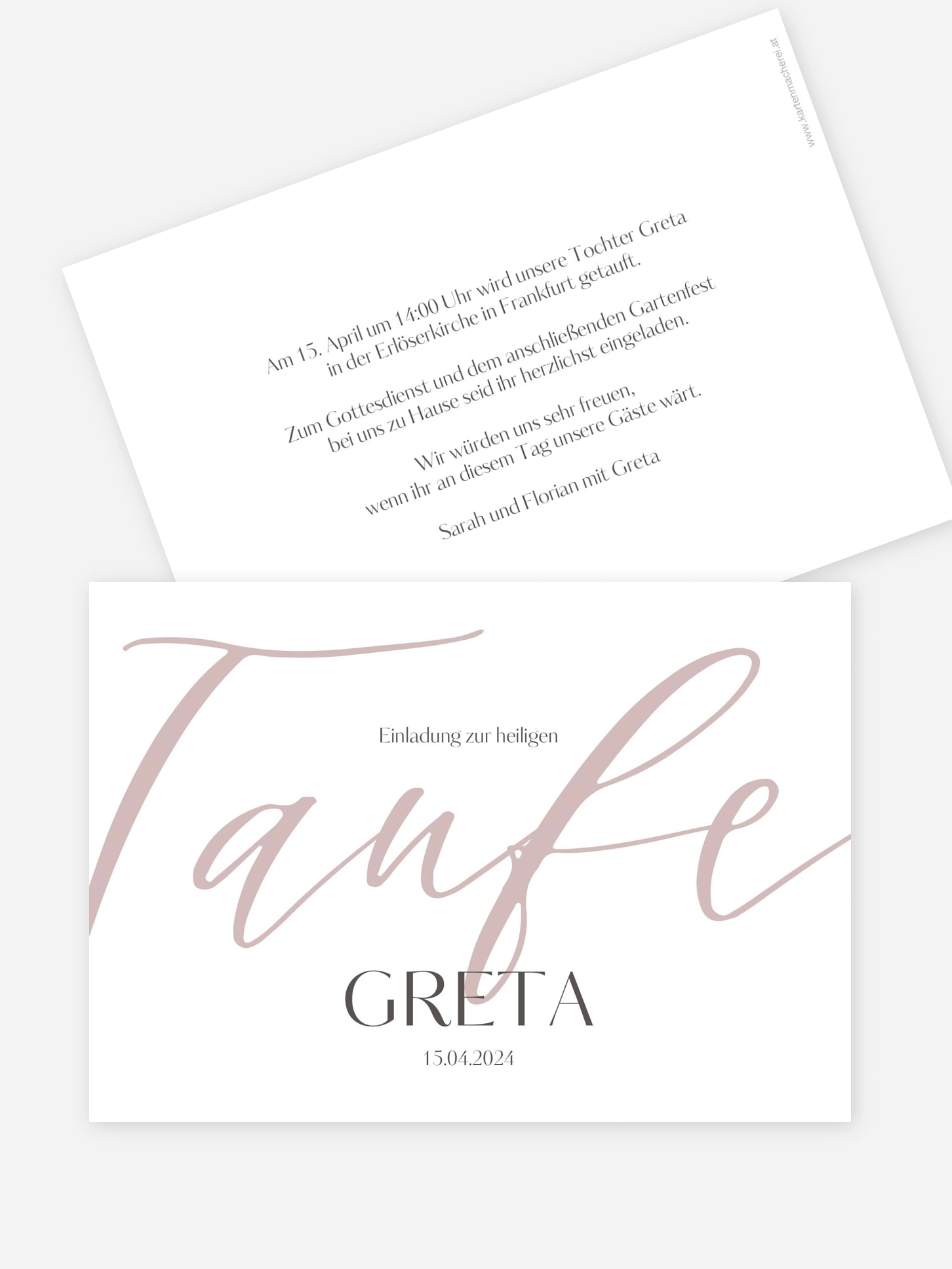 Taufeinladung Greatest Gift