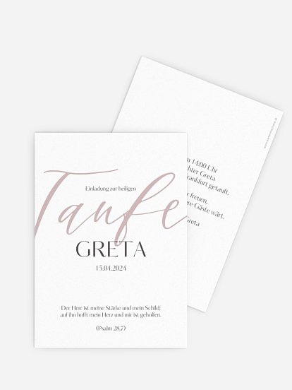 Taufeinladung Greatest Gift