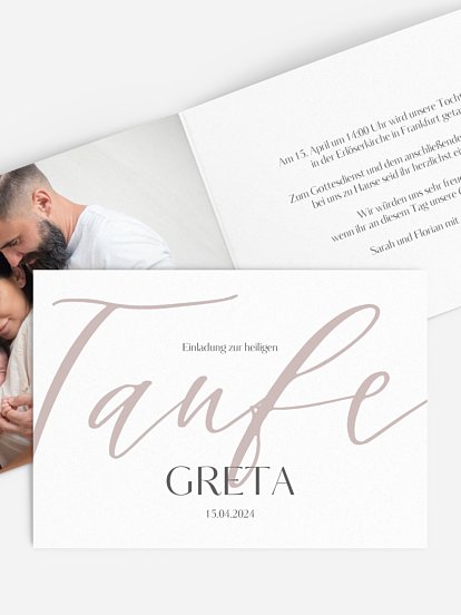 Taufeinladung Greatest Gift