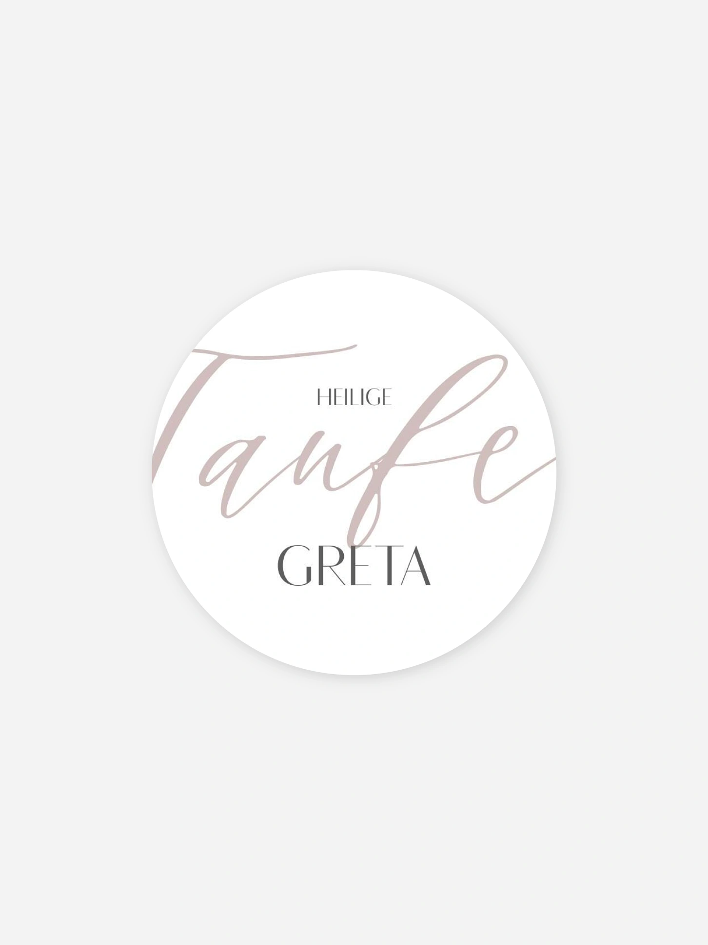 Aufkleber Taufe Greatest Gift