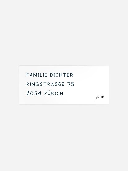 Absenderaufkleber Taufe Blue Boat