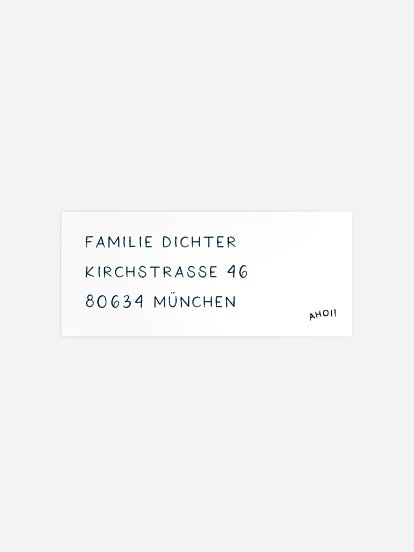 Absenderaufkleber Taufe Blue Boat