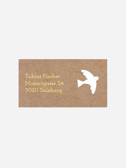 Empfängeraufkleber Taufe Heilige Botschaft