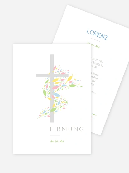 Einladung Firmung Glücksschwarm