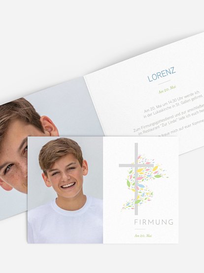 Einladung Firmung Glücksschwarm