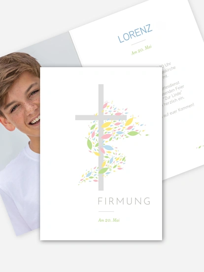 Einladung Firmung Glücksschwarm