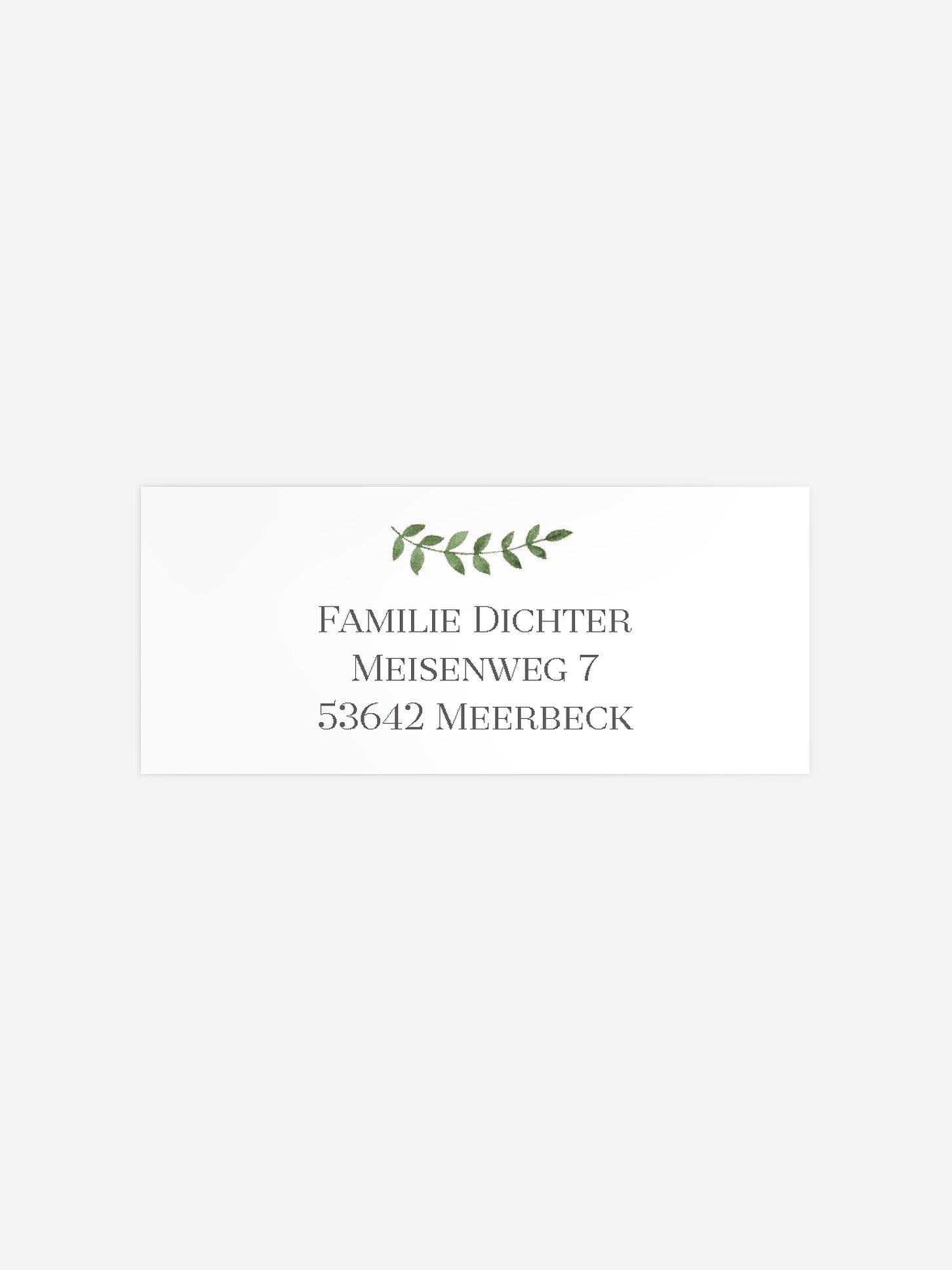 Absenderaufkleber Taufe Gräserrauschen
