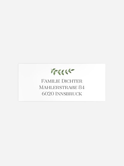 Absenderaufkleber Taufe Gräserrauschen