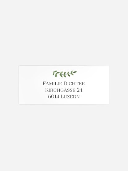 Absenderaufkleber Taufe Gräserrauschen