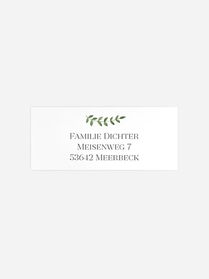 Absenderaufkleber Taufe Gräserrauschen