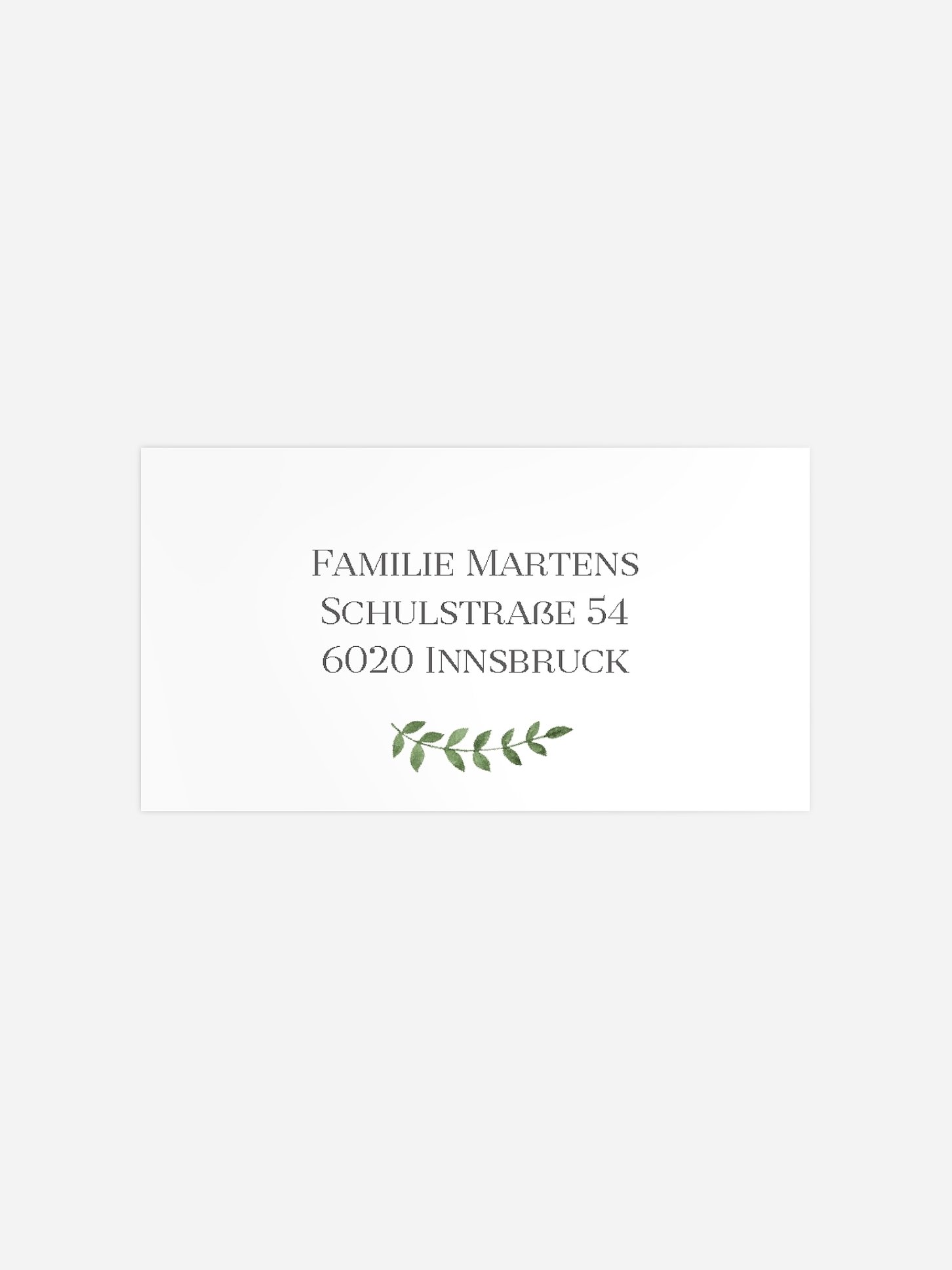 Empfängeraufkleber Taufe Gräserrauschen