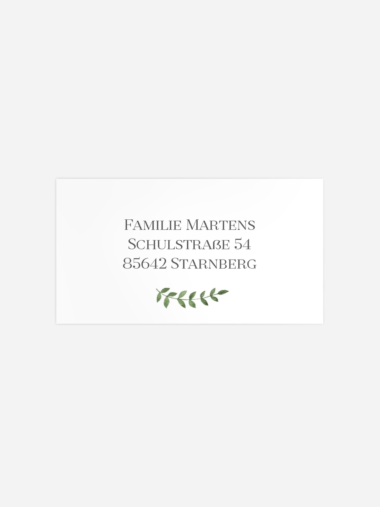 Empfängeraufkleber Taufe Gräserrauschen