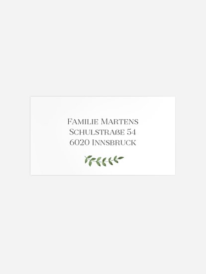 Empfängeraufkleber Taufe Gräserrauschen