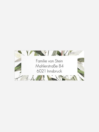 Absenderaufkleber Taufe Italia