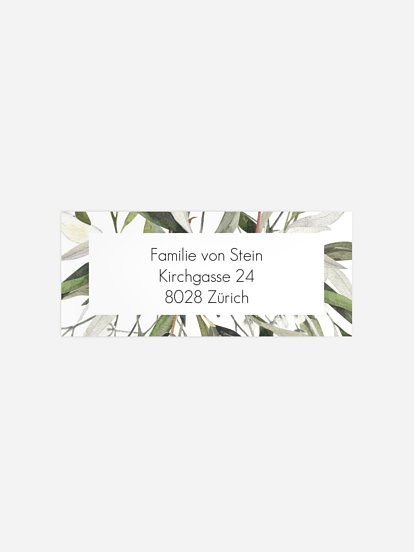 Absenderaufkleber Taufe Italia