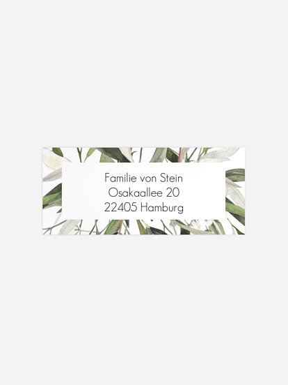 Absenderaufkleber Taufe Italia