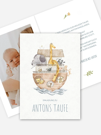 Taufeinladung Arche