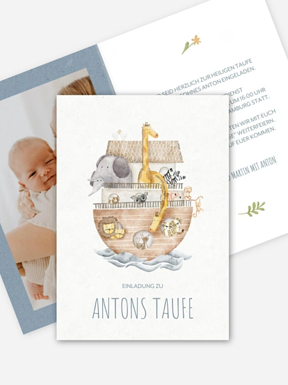 Taufeinladung Arche
