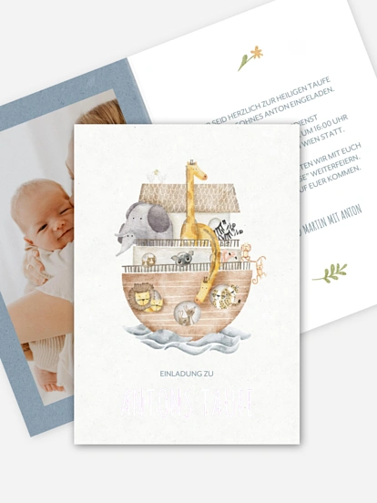 Taufeinladung Arche