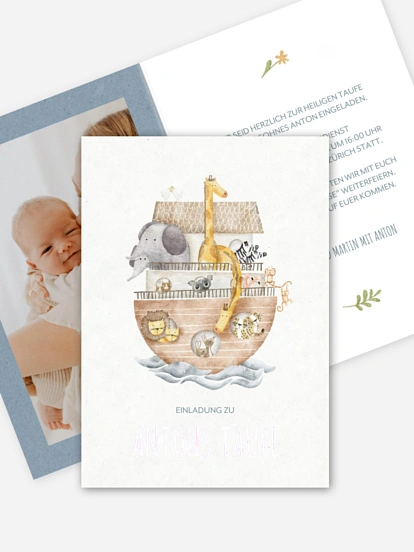 Taufeinladung Arche