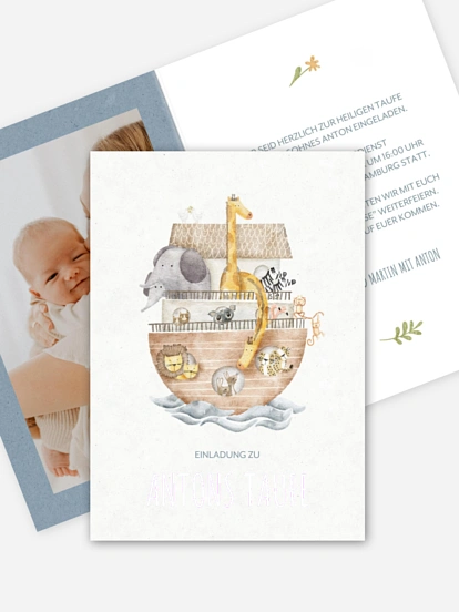 Taufeinladung Arche